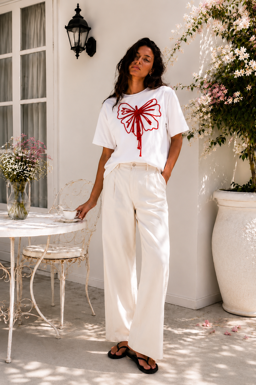 Butterfly Knot Tee - White