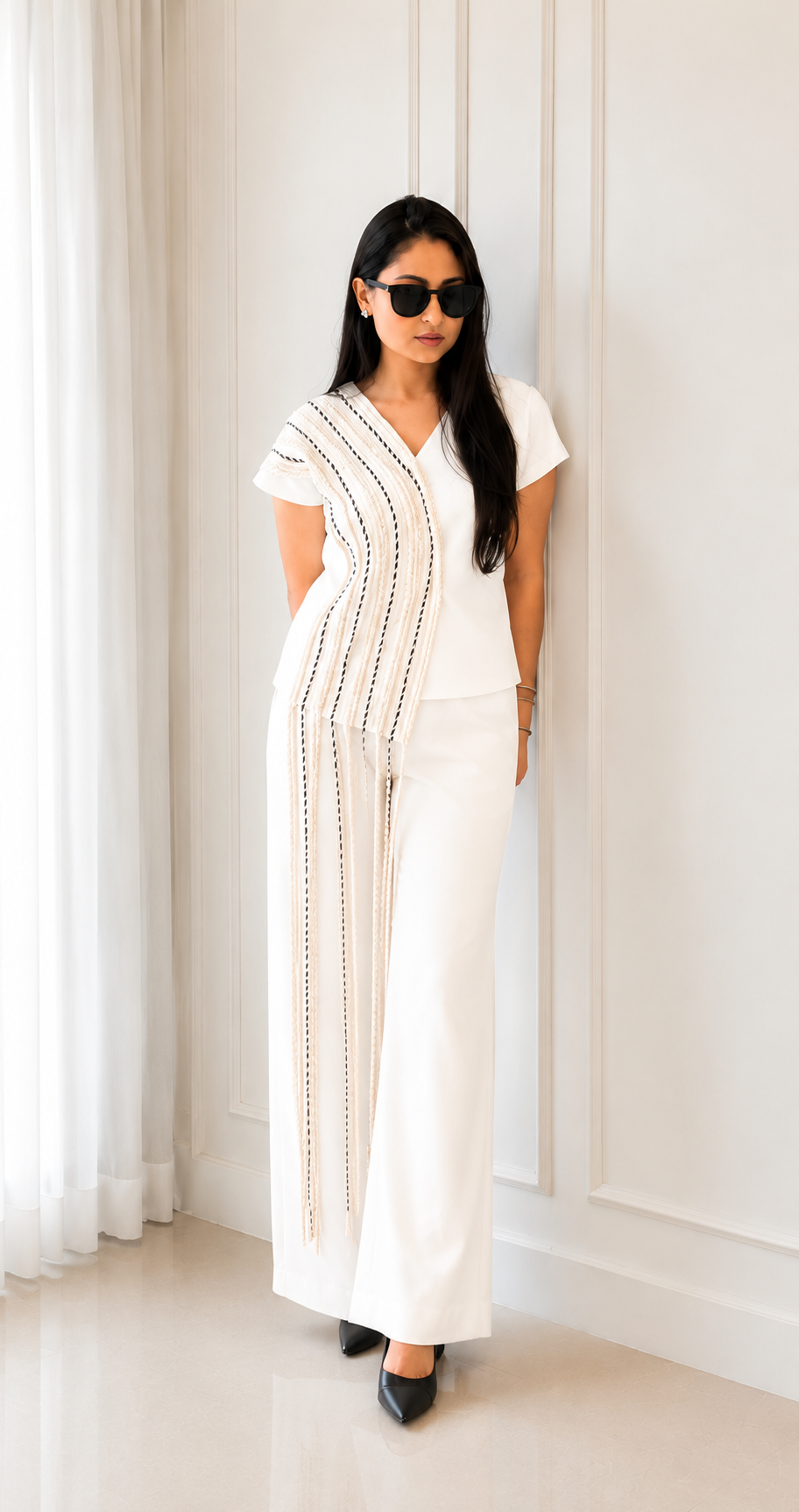 The braided cord set - White