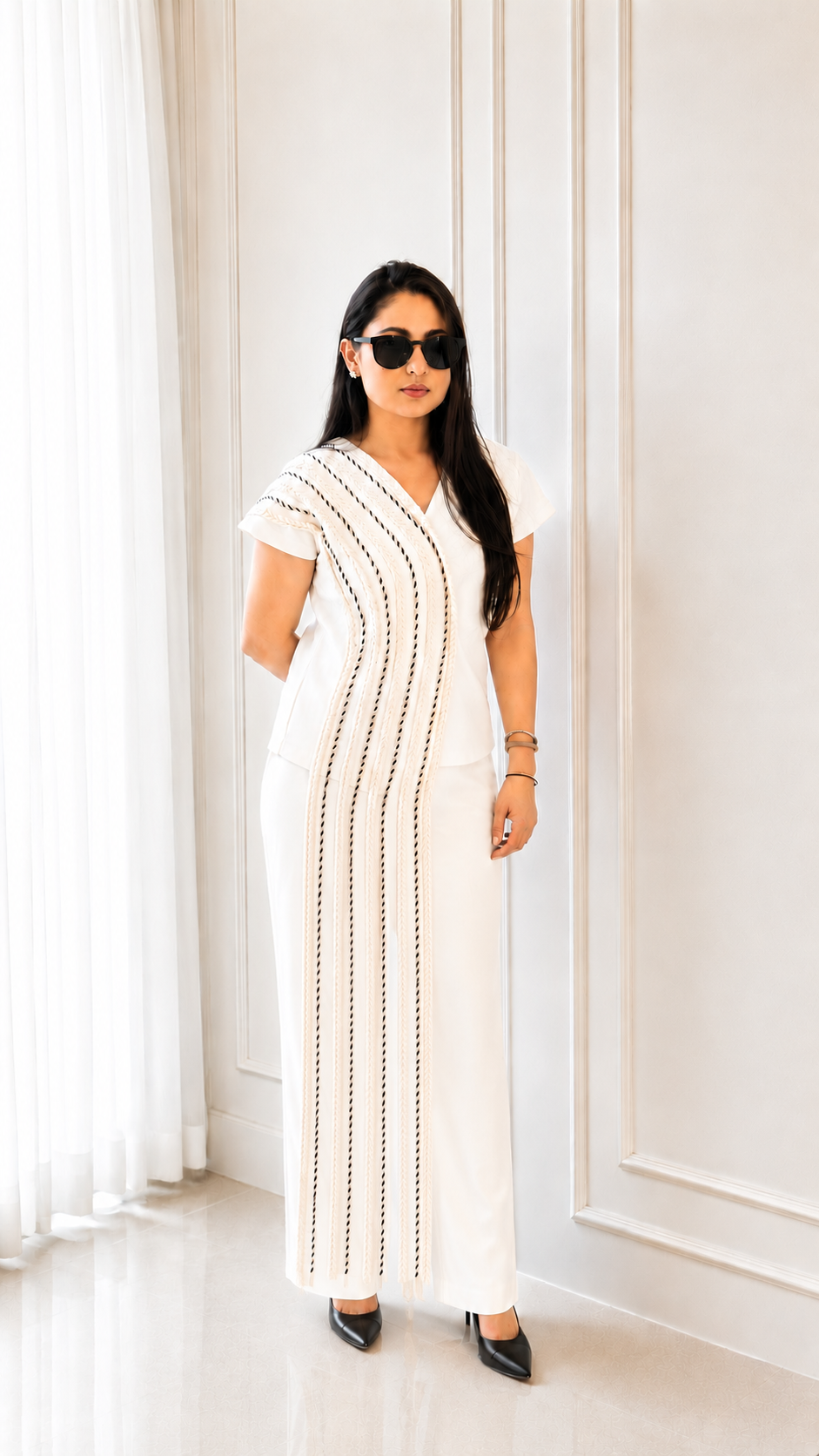 The braided cord set - White