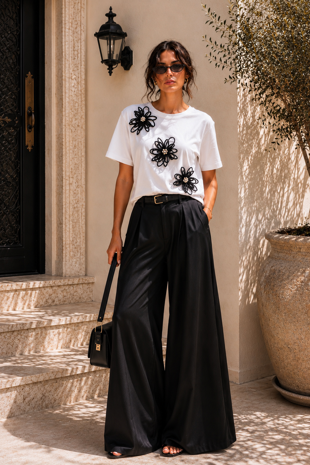 The Black Rose Tee - White