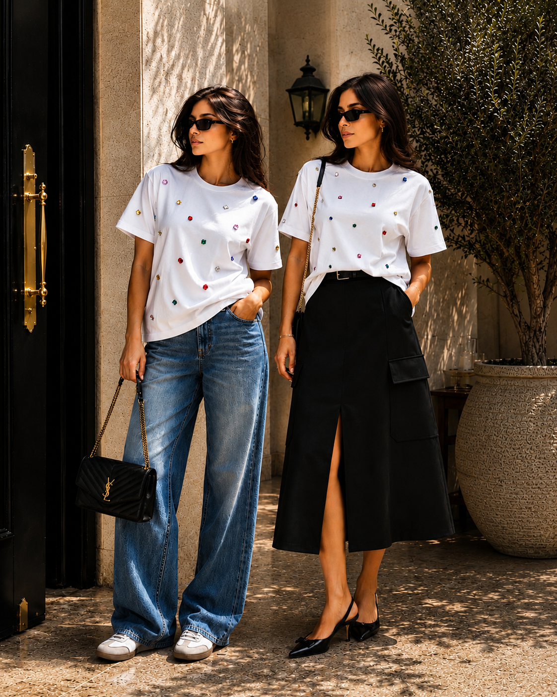 The Studded Tee - White